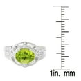 thumbnail image 3 of Sterling Silver with Natural Peridot and White Topaz Vintage Ring, 3 of 3