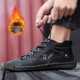 thumbnail image 4 of Botas cortas de punta alta hechas a mano para hombre, botas para exteriores con forro polar, talla grande para hombre, 4 of 6