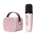 thumbnail image 3 of Portable Bluetooth Speaker with Wireless Microphone, Handheld Mics Speaker Machine, Portable Speaker System for Playroom Family Outing K1 Pink Single Mic, 3 of 8