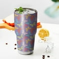 thumbnail image 3 of Butterfly Tumbler with Lid and Straw- Butterfly Gifts for Women - Purple Butterflies Cup, Skinny Tumbler, Water Bottle, Coffee Mug - Metal Thermal Insulated Tumblers 30 Oz - Butterfly Decor, Stuff, 3 of 7