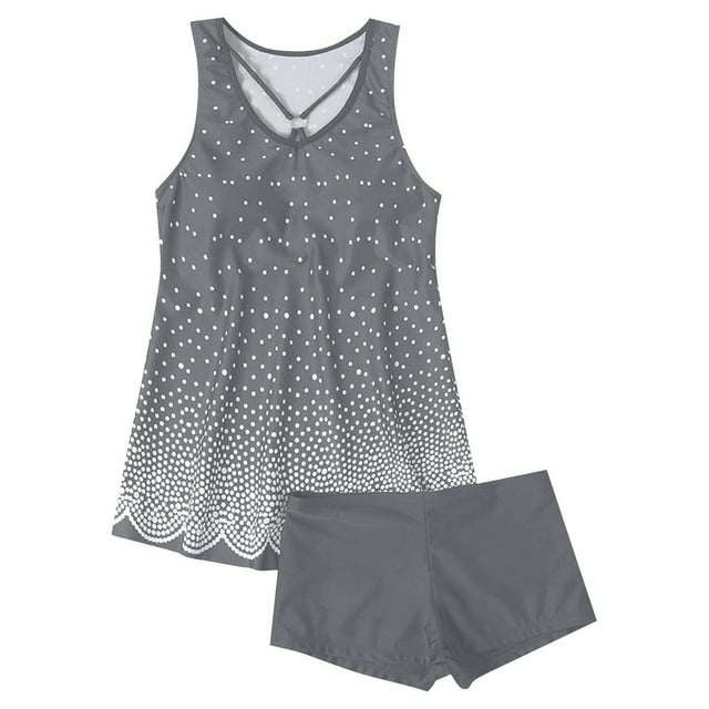 FcBaudy Maillots de Bain pour Femmes Deux Pièces Maillot de Bain pour Femmes Tankini Maillots de Bain pour Femmes Femmes Conservateur Imprimé Dos à Bretelles Ensemble Deux Pièces Maillots de Bain Robe de Bain Femmes Maillot de Bain
