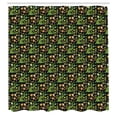 thumbnail image 2 of Ambesonne Nature Shower Curtain, Digital Crocodile Drawing, 69"Wx84"L, Dark Forest Green, 2 of 4