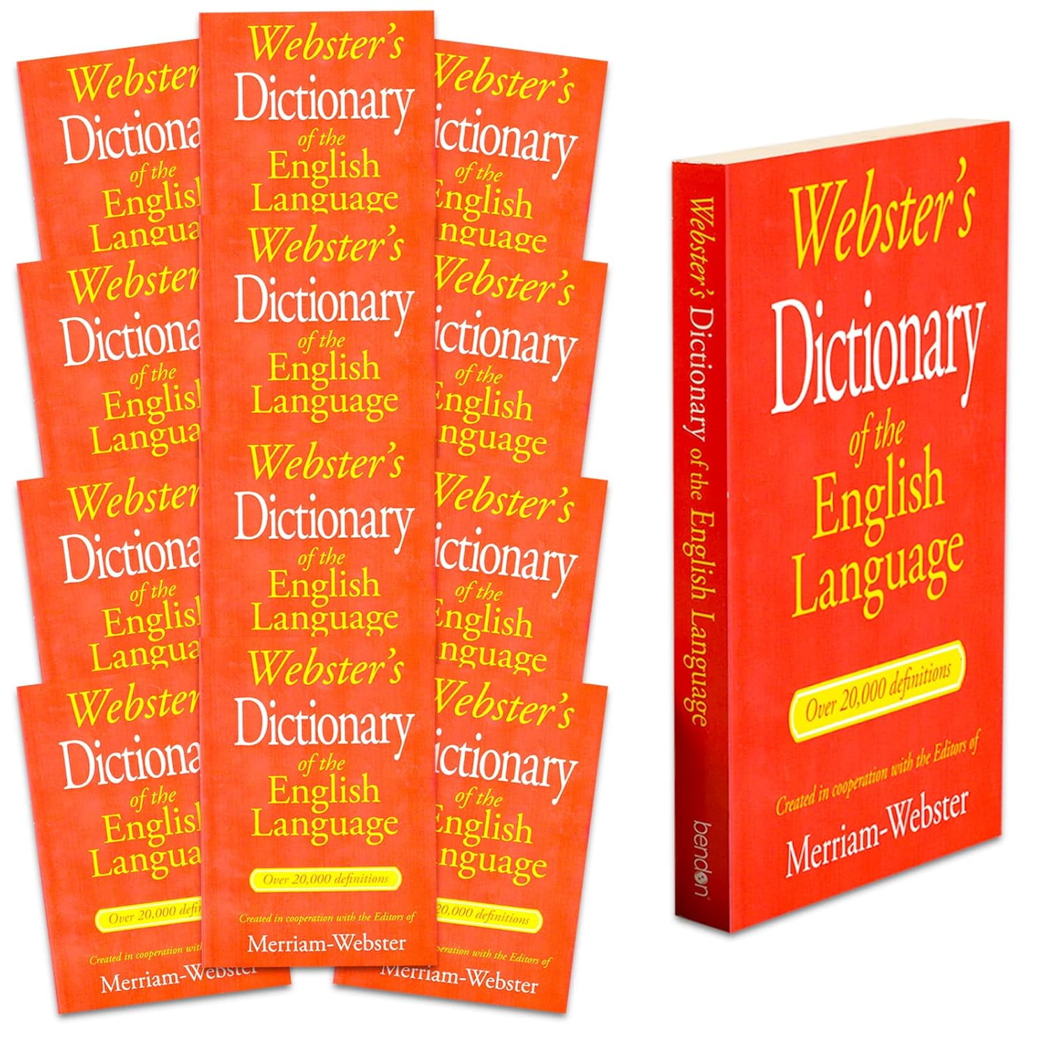 Websters Dictionary 2026 Set for Students - Complete Reference Book Bundle of 12 Mini Dictionaries for Libraries, More | Classroom Dictionary Set