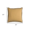 thumbnail image 3 of Yellow Beige and Natural Jute Throw Pillow, 3 of 5