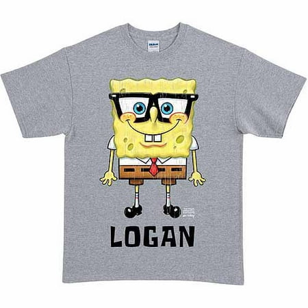 spongebob shirt squarepants glasses personalized gray adult button
