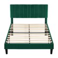 thumbnail image 2 of Sutaifuri Queen Size Velvet Upholstered Bed Frame with Tufted Headboard Platform Bed, 2 of 8
