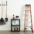thumbnail image 6 of Gracious Living Solid 3-Shelf Storage, Fixed-Height Light-Duty Shelving, Black, 6 of 11