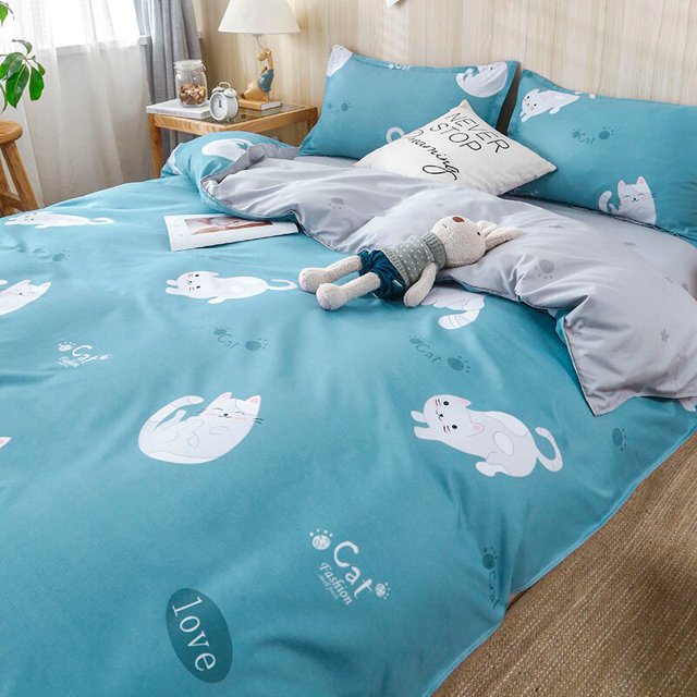 3Pcs/set Child Duvet Cover Set Single Bed Bedding Set Cartoon Kawaii Quilt Cover Pillow Cover housse de couette Fivean unisex