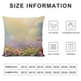 thumbnail image 5 of BANET  Flower Throw Pillow Cushion Cover, Bed with Different Blossom Types Fresh Flowers Romantic Garden Hand Drawn Artwork, Decorative Rectangle Accent Pillow Case 20x20in, 5 of 5