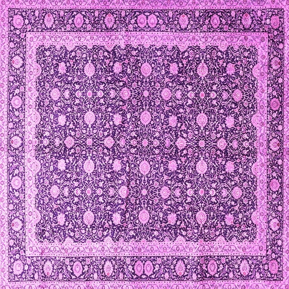Ahgly Company Indoor Square Persian Pink Traditional Area Rugs, 3' Square