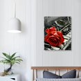 thumbnail image 4 of ARISTURING Black and White Red Rose Canvas Art Florals Painting Modern Romantic for Bedroom Living Room Dinning Room Kitchen Spa Wall Decor 12x16 in, 4 of 5