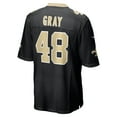 thumbnail image 3 of Men's Nike J.T. Gray Black New Orleans Saints Game Jersey, 3 of 4
