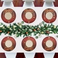 thumbnail image 7 of Ryvnso Christmas Tree Round Plate Mats Dining Table Placemat Set of 4 for Holiday Decoration, 7 of 7