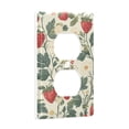thumbnail image 2 of Yayeee Duplex Wall Plate 1-Gang 4.5"x2.7" Home Receptacle Light Switch Decorative Outlet Cover, Small Strawberry Pattern, 2 of 7