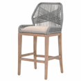 thumbnail image 1 of Maklaine 30" Rope Weave Bar Stool in Stone Wash and Light Gray, 1 of 8