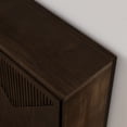 thumbnail image 3 of Mid Century Modern V-Shape Storage Cabinet, Dark Walnut Buffet for Slim Spaces in Living Room and Hallway，Brown, 3 of 8