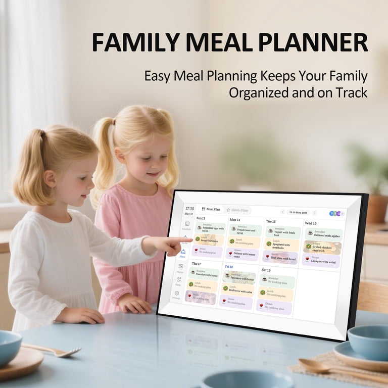 Jazeyeah, 15.6-Inch Touchscreen Digital Calendar, Family Organizer