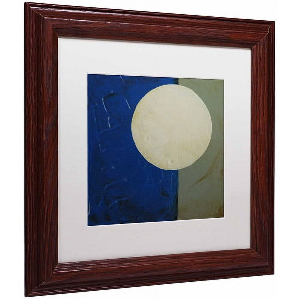 Trademark Fine Art "Moon Rotation" Canvas Art by Nicole Dietz, White Matte/Wood Frame