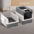 thumbnail image 6 of imerelez Magic Cube Intelligent Cat Litter Box with Automatic Cleaning, Silent Self-Cleaning Litter Box for Multi-Cat Families, Gray, 6 of 6