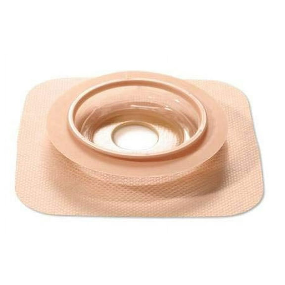 ConvaTec 421041 Natura Durahesive Skin Barrier with Mold to Fit Opening, Hydrocolloid Tape Collar, 2-3/4" Accordion Flange, 1-1/4" to 1-3/4" Stoma Opening, Tan, Pack of 10