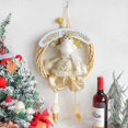 thumbnail image 1 of Coronas navideñas SAYTAY de 12 pulgadas, pequeño muñeco de Papá Noel de peluche en ratán, coronas navideñas de invierno, decoración navideña, 1 of 5