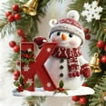 thumbnail image 6 of Moocorvic Personalized Snowman 26 Initials Letter Ornaments, Acrylic Christmas Tree Decorations(K), 6 of 8