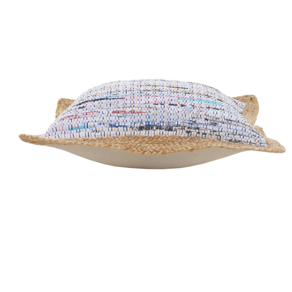Ox Bay Ringo 20" x 20" Pastel Jute Bordered Striped Cotton Adult Decorative Throw Pillow Cover