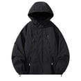 thumbnail image 1 of LOVZFMLL Vestes pour Hommes, Coupe-Vent et Imperméable, à Manches Longues, avec Capuche, pour Extérieur, 1 of 8