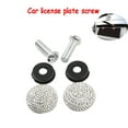 thumbnail image 2 of Blasgw Rhinestone Number Covers Car Screw Caps License Accessories White, 2 of 5