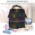 thumbnail image 5 of Daiia Mardi Gras Carnival Large Capacity Baby Bag Waterproof Stylish Diaper Bag Mummy Backpack Adjustable Straps Diaper BagBaby Essentials Bag, 5 of 6