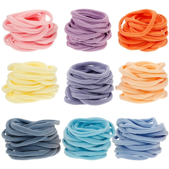 KAKOWELY 180pcs Potholder Weaving Loom Loops Multicolored Elastic Loops Bands for DIY,2.36X"X2.36"X0.28"