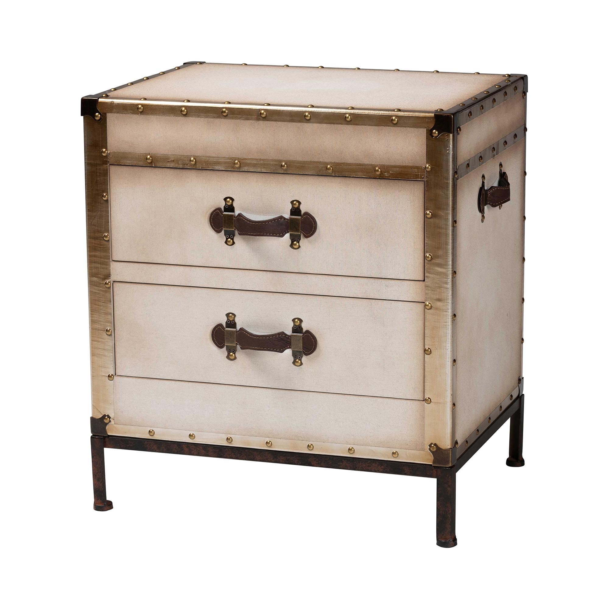 Baxton Studio Laura Vintage Trunk, 2-Drawer, Coffee