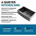 thumbnail image 4 of Stainless Steel Kitchen Sink 36 Inch Apron Front Workstation Farmhouse Sink 16 Guage Gunmetal Matte Black Stainless Steel Kitchen Sink Single Bowl Farm Sink,Single Bowl Kitchen Sink, 4 of 6