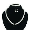 thumbnail image 3 of Fiaya Women Fashion Classic Faux Pearl Jewelry Set, Necklace Bracelet Earrings Set of 4, Best Jewelry Accessories for Women Anniversary Birthday Valentine's Day Gift (B), 3 of 5
