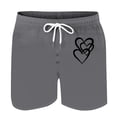 thumbnail image 4 of Mens Casual Pantalones Cortos en Forma de Corazón Impreso Cordón Bolsillo Playa, Poliéster Spandex para Primavera Verano Al Aire Libre Y Diario, 4 of 9
