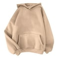 thumbnail image 2 of Titcea Hoodies for Women Solid Color Oversized Drawstring Long Sleeve Hoodie with Pockets Loose Casual Pullover Sweatshirt, 2 of 4