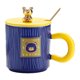 thumbnail image 1 of Taza de oso de 320ml con tapa, cuchara, Taza de cerámica para hombres y mujeres, taza de agua para pareja de café para desayuno en casa y oficina, 1 of 5