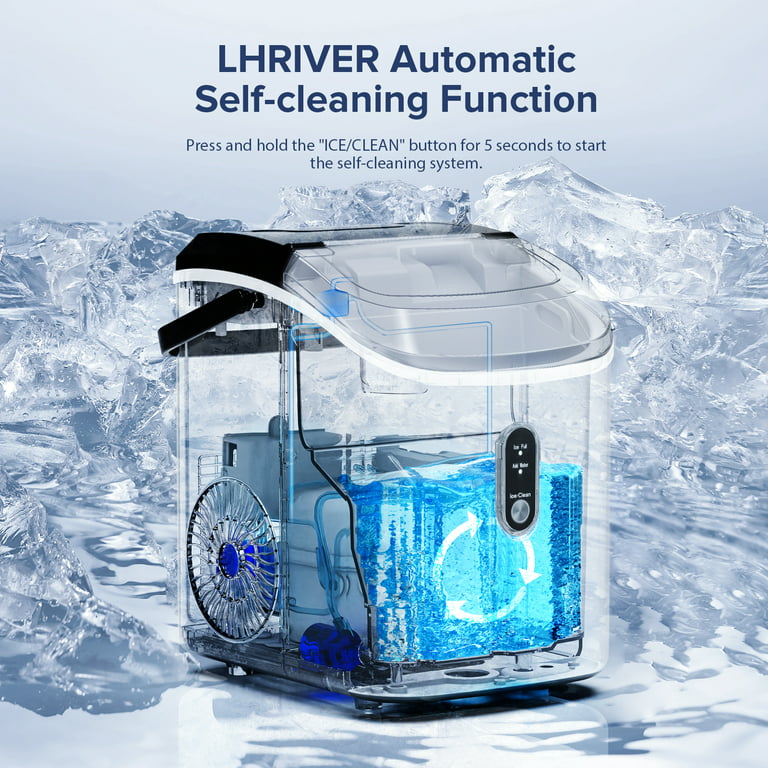 Automatic 33lb portable ice machine from Elechelf