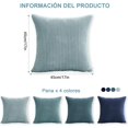 thumbnail image 2 of 4 Fundas de Cojines Decorativos, Suave Fundas para Cojín Cuadrado, Funda para Cojines de Sala, Funda de Cojín Cuadrada, Estilo Boho Chic Rústico, para sala, sofá, Dormitorio (Marrón), 2 of 4