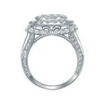 thumbnail image 2 of FB Jewels 14kt White Gold Womens Princess Diamond Cluster Bridal Wedding Engagement Ring 3-1/2 Cttw, 2 of 3