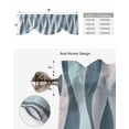 thumbnail image 5 of Tie Up Valance Curtain for Kitchen,Classic Gradient Ripple Rod Pocket Short Curtains Adjustable Tie-Up Shade Valances,Abstract Retro Geometric Stripe Window Treatment for Bathroom Living Room Bedroom, 5 of 8
