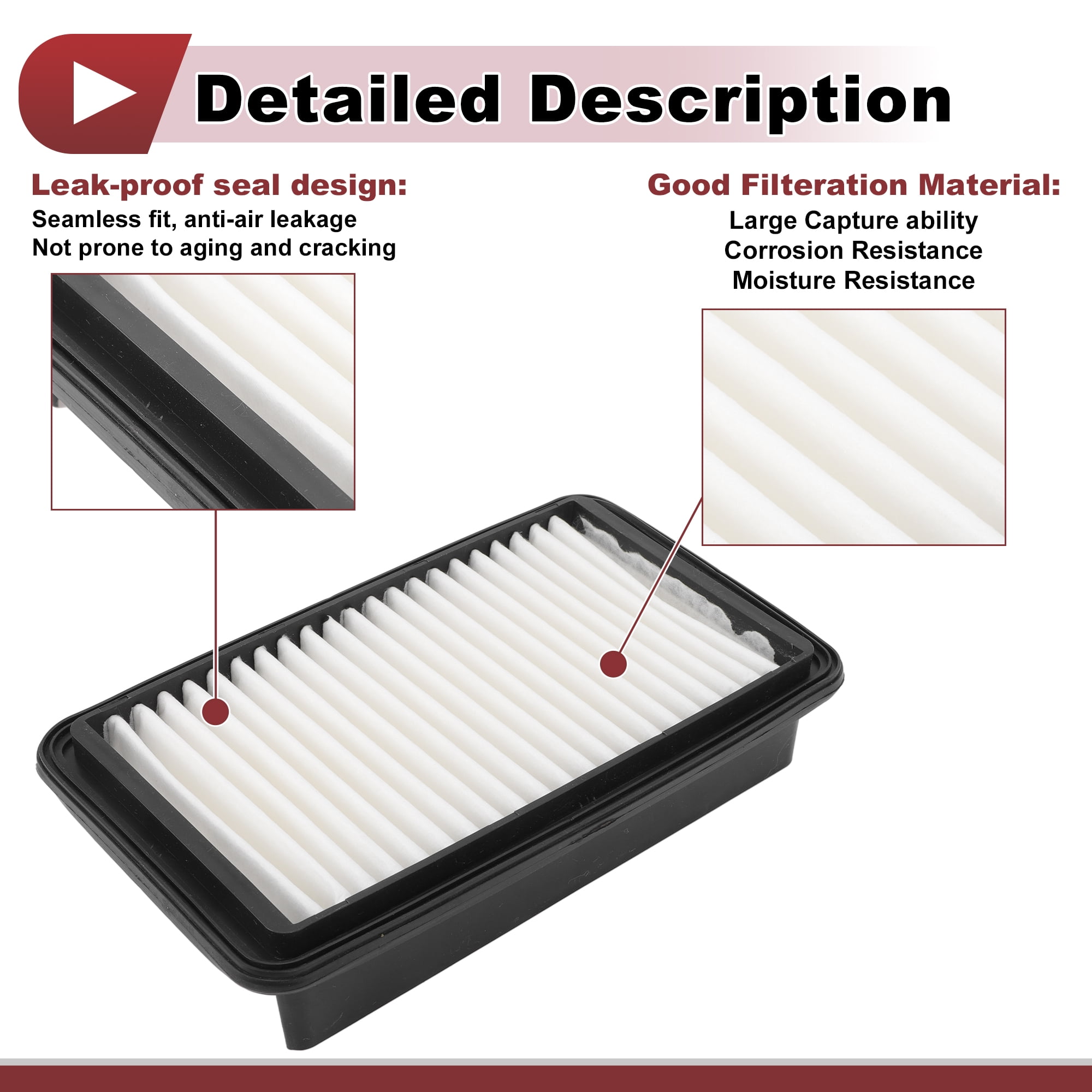 Unique Bargains Engine Air Filter Element No.1378077A00 for Suzuki Carry Every Jimny DA32T