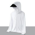 thumbnail image 2 of USNSM Men's Sun Protective Jacket Full Zip UPF 50+ UV Sun Protection Clothing Lightweight Long Sleeve Hoodie Sun Shirt White XXXL, 2 of 6