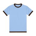 thumbnail image 4 of Camiseta informal de manga corta con cuello redondo y color liso para niños de 3 a 12 años, 4 of 9
