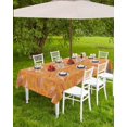 thumbnail image 3 of Orange Botanical Fall Outdoor Tablecloth - 60x102 Inch Rectangle Dining Table Cover, Thanksgiving Maple Leaf Waterproof Outdoor Table Cloth with Umbrella Hole & Zipper for Picnic/Patio, 3 of 5