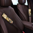thumbnail image 3 of Chririnla Automotive Seat Belt Pads Thick Car Seat Belt Pads Polyester Easy Install, Suitable for Truck Vans, Cat Peacock Feather Print, 3 of 8