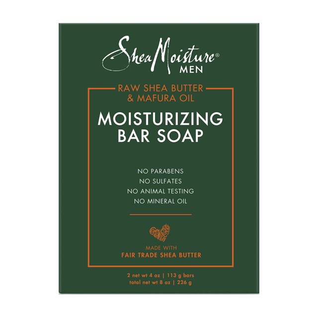 SheaMoisture Men Bar Jabón Limpiador para limpiar e hidratar la piel Hidratante Cremoso Vainilla 8 Oz 2 unidades