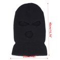 thumbnail image 4 of lanema 3 Hole Motorcycle Balaclava Black Knit Hat Face Shield Beanie Cap Winter, 4 of 7