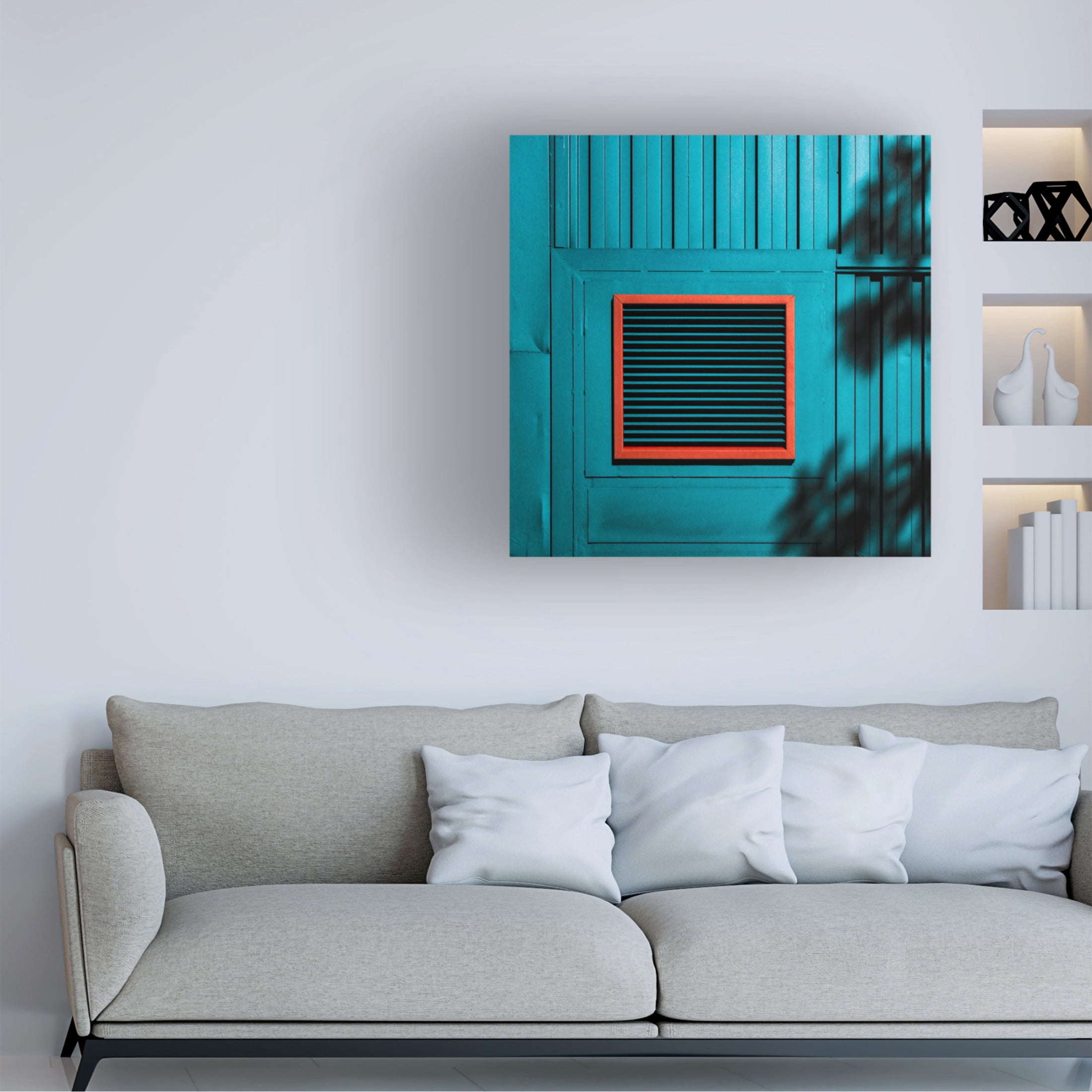 Canvas Wall Art - Inge Schuster 'Shadows On A Wall' Wall Art for Living Room, Bedroom, or Office D?cor by Trademark Fine Art - 35 x 35 Inches