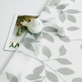 thumbnail image 6 of Exultantex White and Grey Sheer Curtains Leaf 84 inch Long 2 Panels Rural Garden Linen Textured, Rod Pocket, 6 of 6